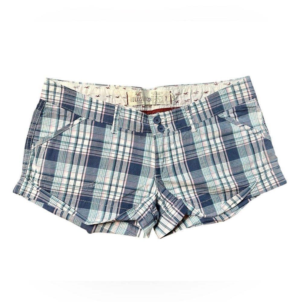 Women’s Y2K Hollister Plaid Shorts Size 7 Preppy - Picture 2 of 7